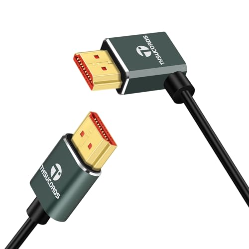 Thsucords 超薄型8K HDMI 2.1 90度L字 左向きケーブル 2M HD-216-2.0M-R の商品画像 1