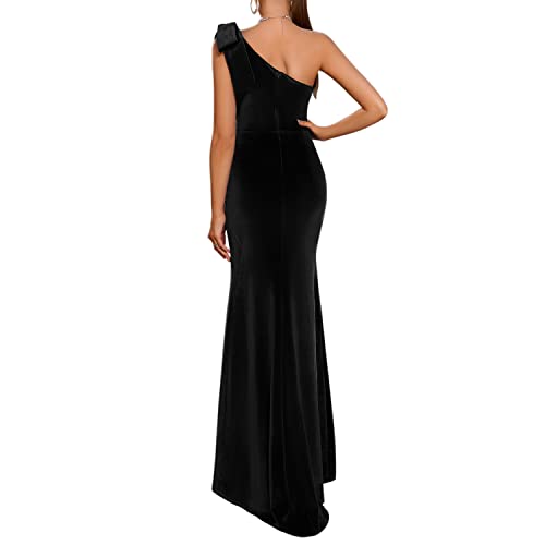 Image of Women Sleeveless Off Shoulder Split Evening Cocktail Long Dress