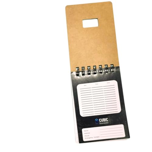 Image of Cubic A7 Wiro Pocket Notebook - Pack of 10 (Kraft Paper Brown) | Palm Notebook | Spiral-Bound, Compact & Eco-Friendly Notepad for Office, School & Daily Use