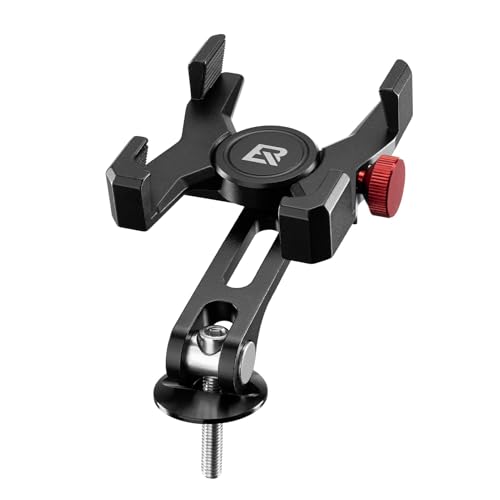 Image of ROCKBROS Aluminum Bike Phone Mount for 4.7-7.1 inch Phones | Four-Corner Protection,One-Twist Adjustment,Open Charging Access, Fits 22.2 /25.4 /31.8mm Handlebars,Two Mount Options