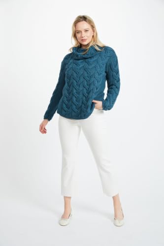 Image of Soft Merino Chunky Cable Cowl Aran Sweater by Aran Woollen Mills