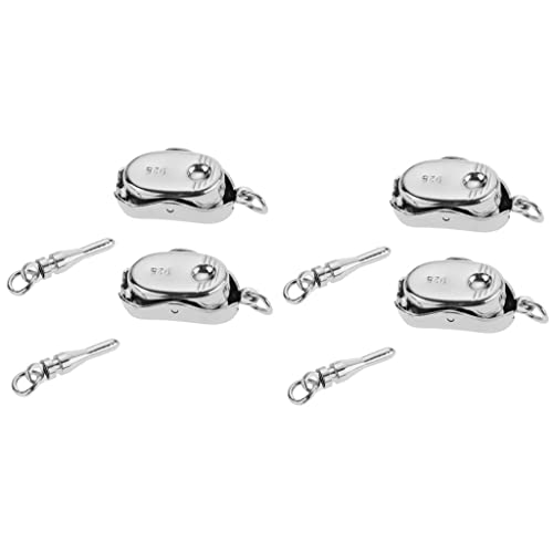 * Spessore: circa 5,2 mm misppro 4 pezzi a forma di lingotto e chiusura a barra in argento Sterling 925