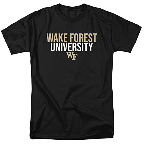 Wake Forest Demon Deacons Official Stacked Unisex Adult T Shirt Wake Forest Demon Deacons Small