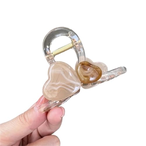 1pc Jelly Color Heart-Shaped Shark Clip｜Versatile Summer Hair Accessories for