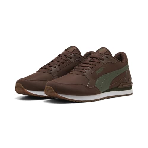 PUMA Erwachsene ST Runner v4 Nylon Sneakers 46, Chestnut Brown Moss Veil White Gum Green – Ansicht 2