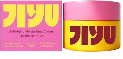 Jiyu Anti-Ageing Moisturising Cream (50g) Enriched with NAD+ and a multi-hyaluronic acid complex this hydrating and firming cream creates radiant smooth skin