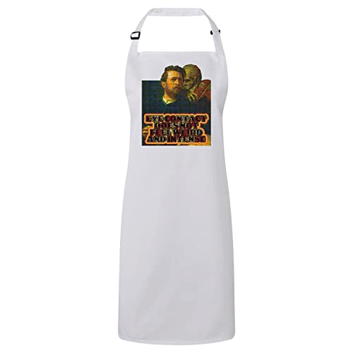 Tablier cuisine blanc collage vintage : le cadeau humour idéal pour millennial