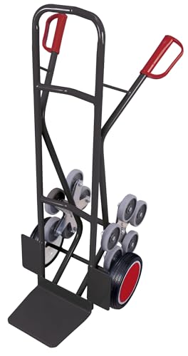 Cordes Treppenkarre mit Vollgummi- und TPE-Bereifung Höhe 1310 mm Schaufelbreite 300 mm anthrazit