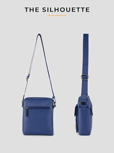 Image of EUME Packsy Sling Bag for Men & Women | Vegan Leather Crossbody Travel Bag | Magnetic Easy Access Pockets | Lightweight 3L Daily Use Bag