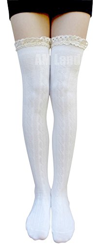 Gothic Lolita Thigh High Socks Over Knee Socks Women Lace Sexy Stockings2