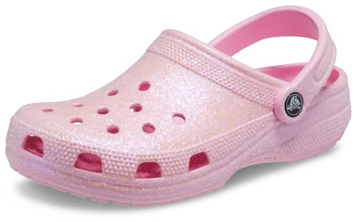 Image of Crocs Unisex-Adult Classic Sparkly Clog, Metallic and Glitter Shoes, Flamingo, 8 Men /10 Women