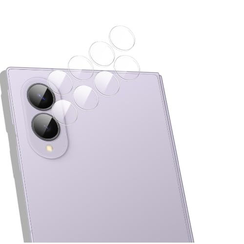 GIOPUEY Caméra Arrière Protecteur Compatible avec Samsung Galaxy Z Fold 8, 4 Pièces HD Verre Trempé [Résistant aux Rayures] Verre Trempé Camera pour Samsung Galaxy Z Fold 8