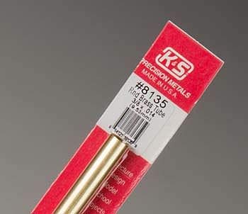 K+S Engineering K & S8135 0.37 x 12 in. OD Brass Tube