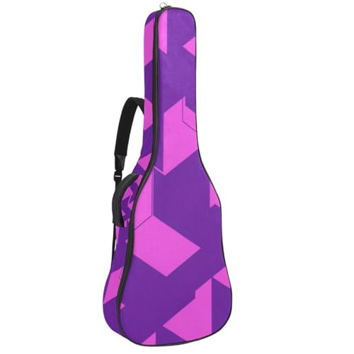 Sac de protection pour guitare acoustique imperméable anti-choc motif violet