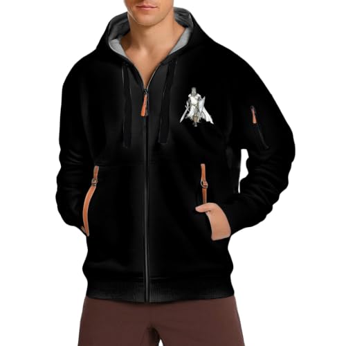 Sudadera con capucha para hombre de diseño de caballero clásica tipo chaqueta ligera