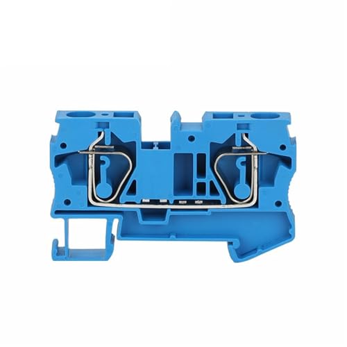 Bloque de terminales eléctrico azul ST6 de 6 mm² con fijación para riel DIN