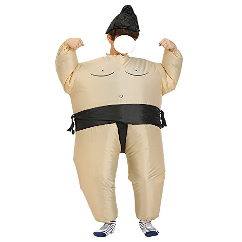 Diifoy Déguisement Sumo Gonflable de Fête de Carnaval D'halloween, Air Fan Operated Marcher Fancy Dress Halloween Party Carnaval Gonflable Costume (S/Sumo)
