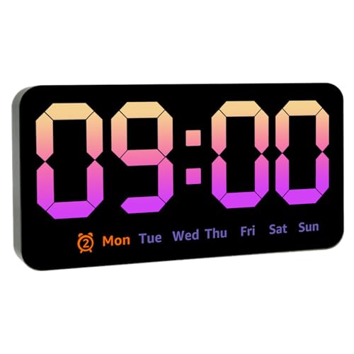 Relojes digitales para dormitorio, relojes despertadores para dormitorio - Campana Reloj de escritorio - Pantalla de temperatura, reloj de dormitorio con puerto de carga USB, alarma alta para dormir