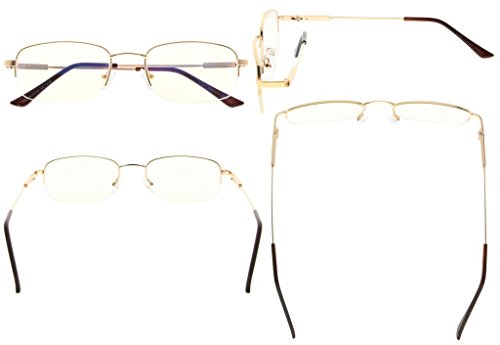 Image of CessBlu Computer Glasses Men Bendable Titanium Reading Eyeglasses Blue Light Filter