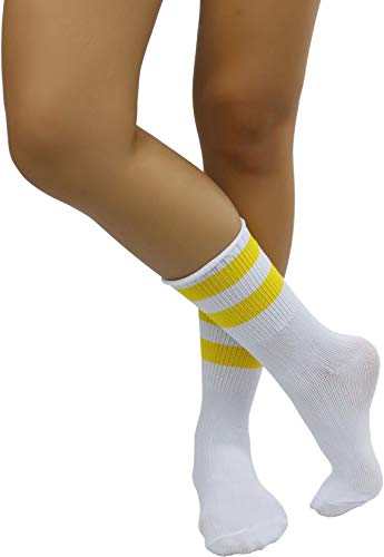 Image of ToBeInStyle Women's Acrylic Ankle Hi With Double Stripe Top Crew Fun Athletic Socks