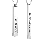 SKQIR Be Kind of a Cunt Necklace for Women Naughty Valentine Gifts for Her with Hidden Message Swear Word Silver Pendant Jewelry Funny Gag Gifts for Wife Lover To BFF Best Friends Bestie Sisters