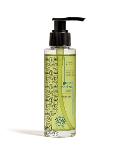 Image of Soul Stories Grape Seed Oil 100ml | 100% Pure Lightweight Oil for Hair, Face & Body | Fast Absorbing Formula | Helps Improve Complexion, Smooth Texture & Even Tone | Rich in Vitamin A & E