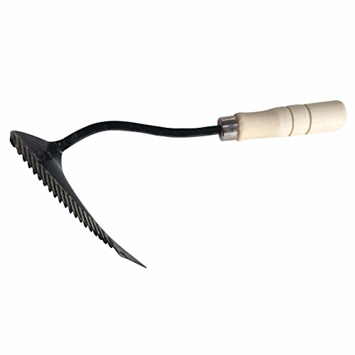 GARASANI Sawtooth Hand Plow Hoe Korean Style Ho-Mi - Best Organic Gardening (Sawtooth)