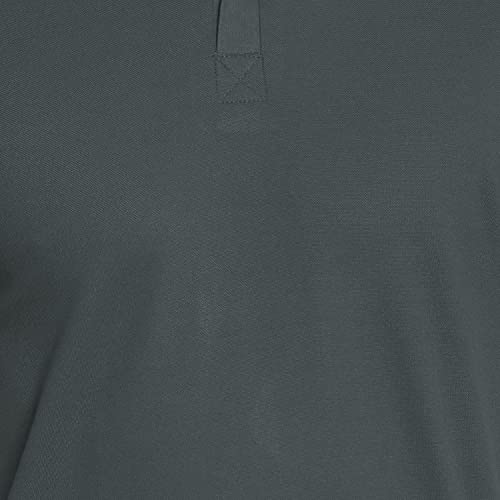 Image of Men's Poly Cotton-Matty Tshirt with Regular Fit Solid Pattern Half Sleeve Standard Length and Button Down Closure|Men's T-Shirts