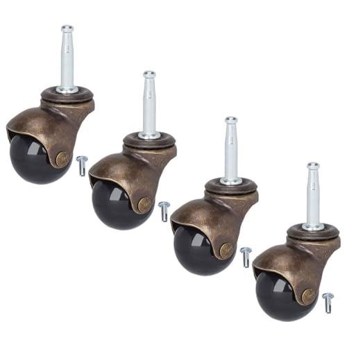 Roulettes pivotantes en fer et acier robuste design premium à tige