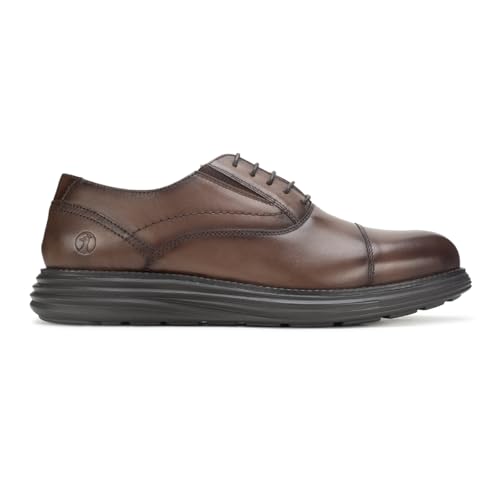 Image of Thomas Crick Genuine Leather Oxfords with Enhanced Comfort and Grip Lace -UP Shoes