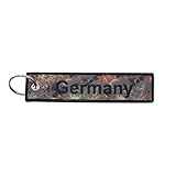 Maße: 13x3cm Germany Schlüsselanhänger Flecktarn Camouflage Bundeswehr Militaria Bund Militär