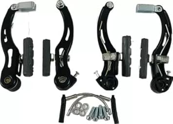 GHG Bicycle V-Brakes Set Front & Rear Alloy Power Brakes Set for Cycle