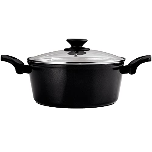 Fagor Vivant - Casserole Noire, Aluminium Forgé, Tous Types de Cuisine, Induction, Poignée Ergonomique, Antiadhésif Bicouche, Sans PFOA/PFTE (20 CM)