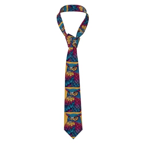 WHJWZY Fashion Men's Necktie - Printed Silk Tie for Business daily work party 57X3.1 inchs Colo