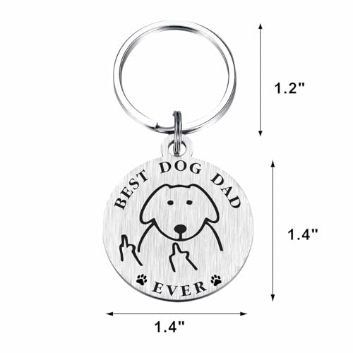 Image of Viayen Father's Day Keychain for Dog Dad - Gifts from Dogs to Dad Father Birthday Valentines Easter Stuff
