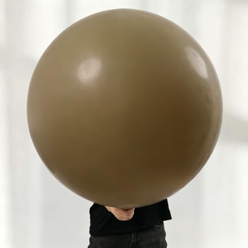 Image of KALOR 9 Pcs 36 Inch Large Khaki Big Giant Round Latex Balloons
