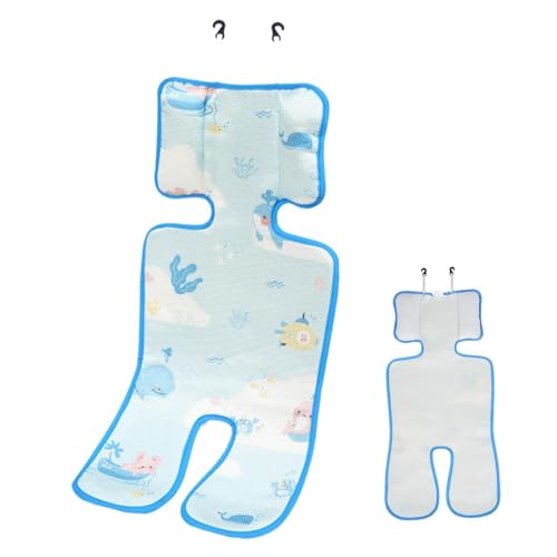 Cojín De Hielo Para Cochecito | Diseño Cómodo Y Transpirable | 33x70cm | Almohadilla De Refrigeración Para Asiento De Coche De Bebé | Forro De Refrigeración Para Asiento De Coche Para Bebés | Portátil