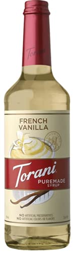 Torani Puremade Syrup, French Vanilla Flavor, Glass Bottle, Natural Flavors, 25.4 Fl. Oz, 750 mL - image 1
