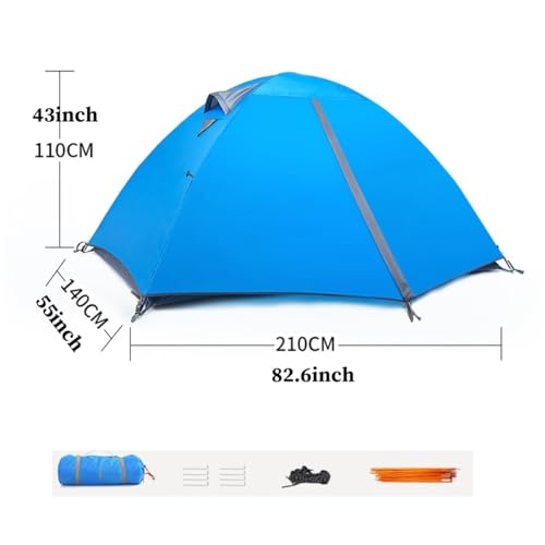 Carpa dome para 2 personas para camping ligera y portátil miniatura 5