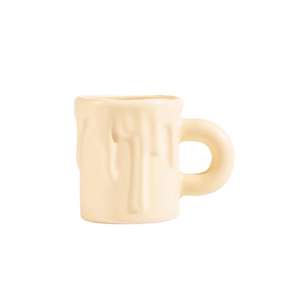 Ceramiczny kubek do kawy Nordic Style Original Design Ceramic Coffee Mugs Couple Macaron Mugs Multicolor Optional 8.4 Ounces Milk Cup Breakfast Cups Filiżanki kawy(Yellow)