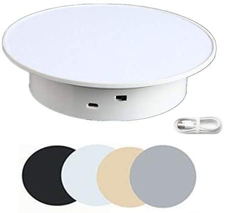 Flash Deals - 80% OFF White Display 360 Degree Electric Turntable,for Small Product Display, 7.87in Diameter product photography turntable Holiday Deals 🛒 White Display 360 Degree Electric Turntable,for Small Product Display, 7.87in Diameter product photography turntable