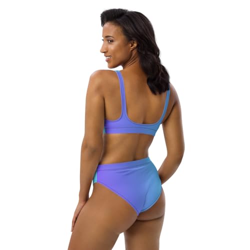 Bikini taille haute de luxe en tissu italien extensible et finitions main - 6