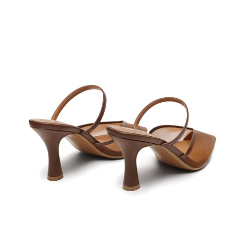 USIMAD Women's Mesh Mule Heels with Memory Foam Insole Pointy Toe Arch Support3