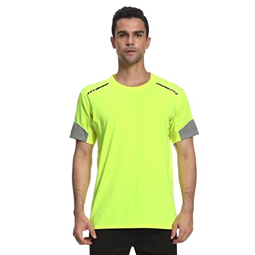 visionreast T Shirt Homme Sport Manches Courtes Évacuation de L'humidité Tee Shirt Gym Fitness Fonctionnement Tshirt Vêtements de Sports à Col Rond Cover