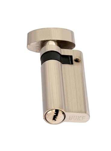 Image of Duke Main Door Lock | High-Security Door Lock for Main Door & Bedroom Door | Cylindrical Locking Mechanism | 3 Modern Brass Ultra Keys | Stainless Steel & Matt Black Finish | Brass Cylinder