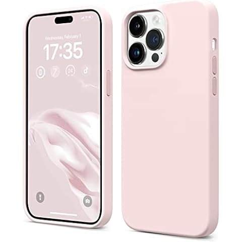 AOTESIER Shockproof Designed for iPhone 14 Pro Max Case, [Food Grade Silicone] [Military Drop Protection] with Anti-Scratch Lining Protective Phone Case for 14 ProMax, 6.7 inch, Chalk Pink Cover
