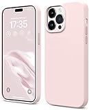 AOTESIER Shockproof Designed for iPhone 14 Pro Case 6.1 inch,[Silicone Slim Series] Rubber Full-Body Protection Bumper Phone Case for 14 Pro with Soft Anti-Scratch Lining, Chalk Pink