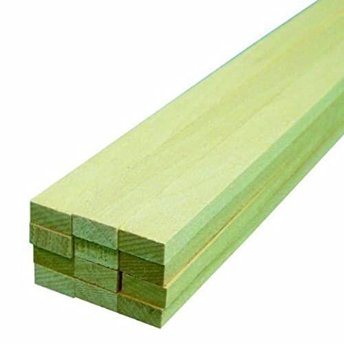Midwest Products 4069 Micro-Cut Quality Basswood Strip Bundle, 0.25 by 0.5 by 24-Inch