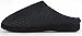 Womens Mens Slip on Fuzzy House Slippers Indoor Warm Faux Fur Lining Bedroom Shoes Slip Resistant Cozy Home Slippers Black Blue Women Size 15-16 Men Size 13-14