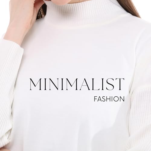 Image of Women's Knitted Sweater | Long Sleeve Turtleneck Knit Sweaters Tunics | Seasonal Modest Women's Tops (US, Alpha, Small, Large, Regular, Regular, Ecru)